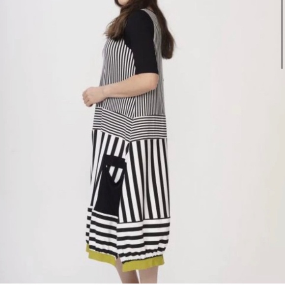 Luukaa MIXED STRIPED FINE JERSEY DRESS - Picture 3 of 14